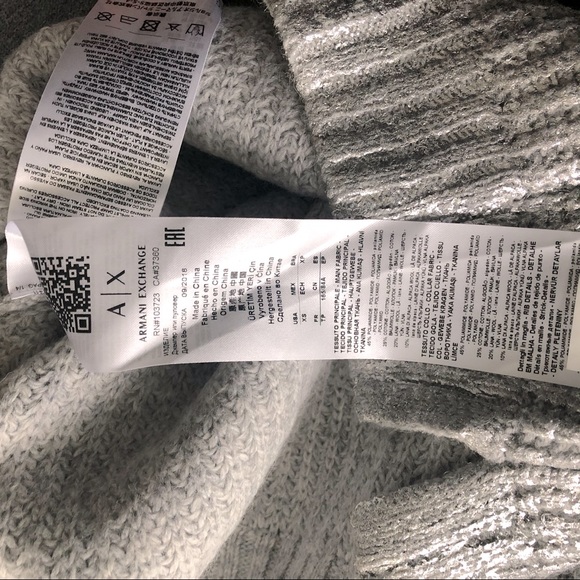 NWT Armani Exchange Foil Coated Turtleneck Sweater - Picture 10 of 11